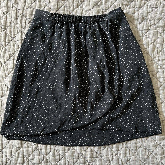 Madewell Black and White Polka Dot Mini Skirt - Picture 1 of 5